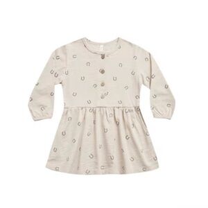 Rylee + Cru Cream Dress with Horseshoe Pattern